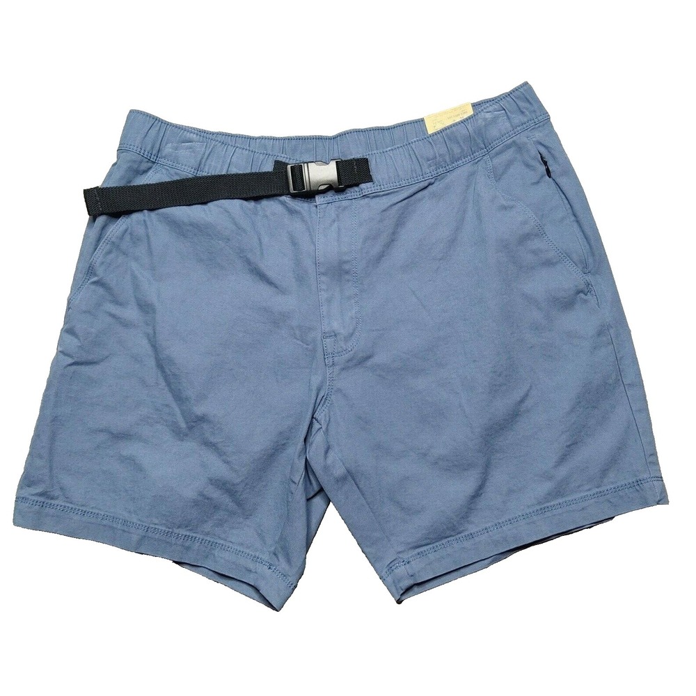 Foundry Men Large Tall LT Comfort Stretch Indigo 7.5" Hiking Shorts NEW